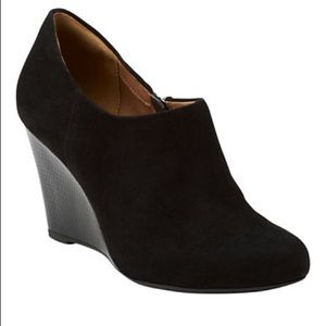 Clark’s Artisan Purity Frost Suede Wedge Booties